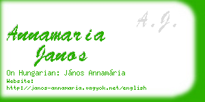 annamaria janos business card