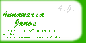 annamaria janos business card